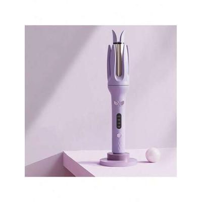 CurlEase 28mm Automatic Hair Curler Negative Ions Rotating Ceramic Wand purple