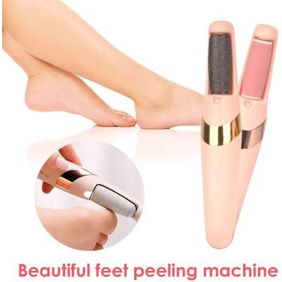 USB Rechargeable Electric Foot Grinder Pedicure Tool With 2 Removable Roller Heads For Smooth, Soft Feet USB Rechargeable Electric Foot Grinder Pedicure Tool With 2 Removable Roller Heads For Smooth, Soft Feet