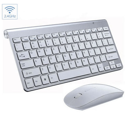 Mini Wireless Keyboard And Mouse Set, Waterproof For Mac, Apple & PC silver