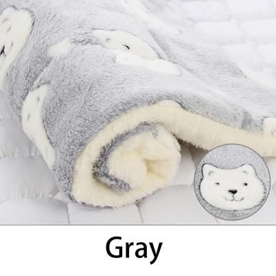 Flannel Pet Sleeping Mat, Soft Dog Bed & Cat Litter Blanket For Small & Large Pets red l 69x52cm