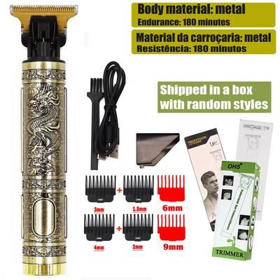T9 Electric Hair And Beard Trimmer 0mm Precision Cordless Clipper For Men Grooming And Haircuts ohs S3 Dragon