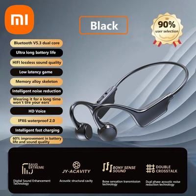 Xiaomi Bone Conduction Bluetooth Headphones, IPX8 Waterproof Wireless Neckband For Swimming, Cycling, Running Non In Ear black