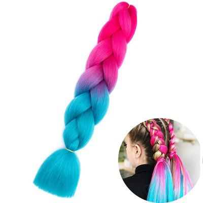 Jumbo Braid Hair Extensions, Ombre Kanekalon Synthetic Yaki Braids For Women, DIY Braiding Hair In Multiple Colors zitong b41 24inches