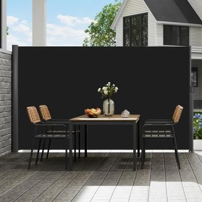Retractable Side Awning, Full Aluminum Rust Proof Outdoor Privacy Screen & Patio Wind Blocker With Sun Shade Protection Retractable Side Awning, Full Aluminum Rust Proof Outdoor Privacy Screen & Patio Wind Blocker With Sun Shade Protection