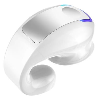 Ultra Light Bone Conduction Headset,Bluetooth 5.3 Wireless Earphones,24H Playtime, Dual Pairing, Comfortable For Long white