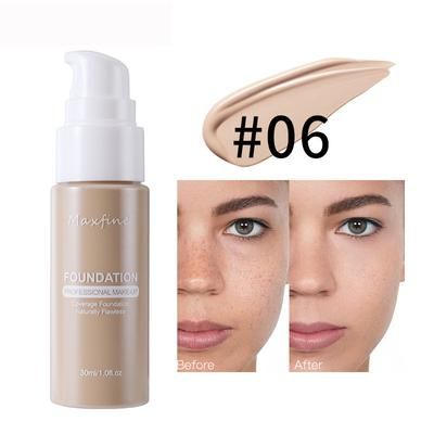 Lightweight Liquid Foundation With Full Coverage, Oil Control, Waterproof & Sweat Resistant Concealer 06