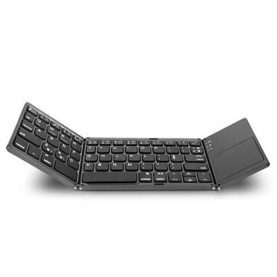 Foldable Wireless Bluetooth Keyboard With Touchpad black