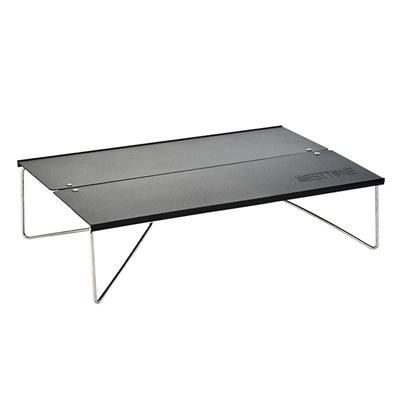 Portable Ultralight Folding Camping Table, Compact Aluminium Alloy Collapsible Mini Outdoor Table For Hiking, Picnic black