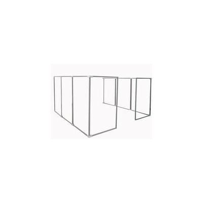 9'W x 9'D x 5'H Clear Acrylic Modular Office - Longitudinal Add-On