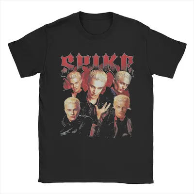 Buffys The Vampires Slayers Spike T Shirts For Women Novelty T-Shirt Round Collar Tees Short Sleeve Tops Graphic