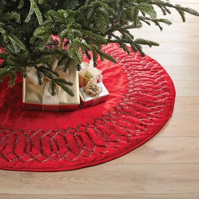 Ruby Noel Tree Skirt - Frontgate - Christmas Decorations