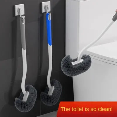 Wall-mounted S-type S-type Toilet Brush No Dead Corners Long Handle Corner Gap Brush Soft Hair Toilet Brush