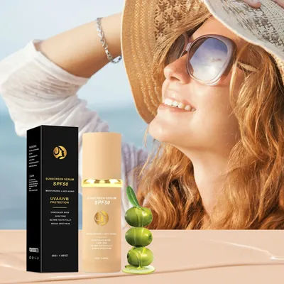 4 in 1 Foundation Liquid Longwearing Waterproof Foundation SPF 50+ Natural Face Makeup Hydrating Concealer Sunscreen