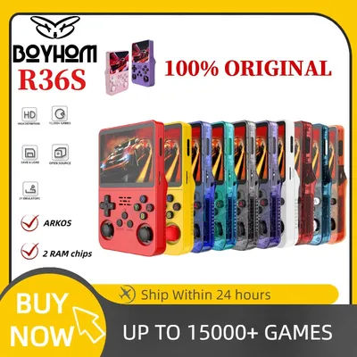 100% Original ARKOS R36S Retro Handheld Game Console 3.5'' IPS,15000+ Games, Linux Portable Pocket Player, 64G/128G