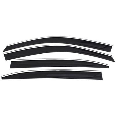 Ventshade Window Visor Acrylic Dark Smoke In-Channel Mount Type Low Profile Ventvisor Series, Front & Rear, 794031