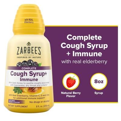 Zarbee's Cough + Immune Cold and Cough Relief 11 g Strength Syrup 8 oz. (1228868_EA)