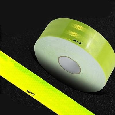 Nastro riflettente ad alta visibilità DOT-C2 - 1 adesivo di avvertimento di sicurezza impermeabile e resistente per la visibilità notturna e l'avvertimento di pericolo, ideale per rimorchi, camion,