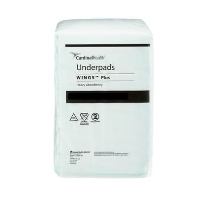 Wings Plus Disposable Underpad 36 X 36 Inch Fluff / Polymer Heavy Absorbency (853212_CS)