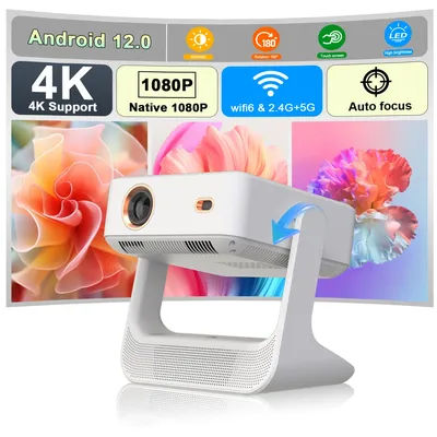 Aepuosem A2pro4K Home Theater Projector - Touchscreen, Dual Display, Gaming & Singing Fun