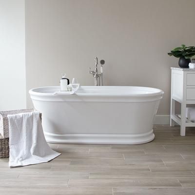 Randolph Morris Madera 67 Inch Acrylic Double Ended Freestanding Tub RMAQ7-PN