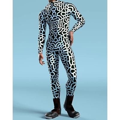 Costume di Carnevale Tuta Intera Costumi zentai con motivi Costume Cosplay Body Stampa Costume Sexy Halloween Per uomo Per donna Costume per Feste Performance Mascherata Adulti