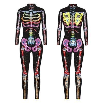 Costume di Carnevale Tuta Intera Costumi zentai con motivi Costume Cosplay Body 3D Scheletro Stampa Costume Sexy Halloween Per uomo Per donna Ragazzi Costume per Feste Performance Mascherata Bambini