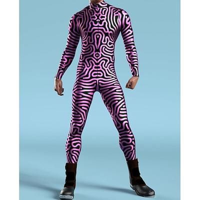 Costume di Carnevale Tuta Intera Costumi zentai con motivi Costume Cosplay Body Stampa Costume Sexy Halloween Per uomo Per donna Costume per Feste Performance Mascherata Adulti