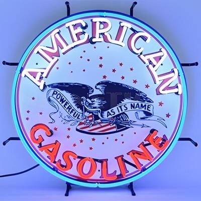 Neonetics American Gasoline 24-Inch Neon Sign