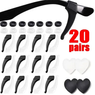Gancio per l'orecchio antiscivolo in Silicone occhiali gamba manicotto per l'orecchio staffa di fissaggio accessori per occhiali trasparenti Grip supporto per occhiali Anti-caduta