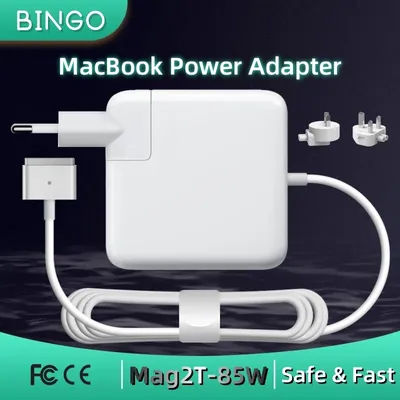 BINGO New 85W Magsafe2-T Charger (20V-4.25A) for MacBook Pro 15" A1398 A1424 MC975 MD506 ME664 Laptop Power Adapter Charger