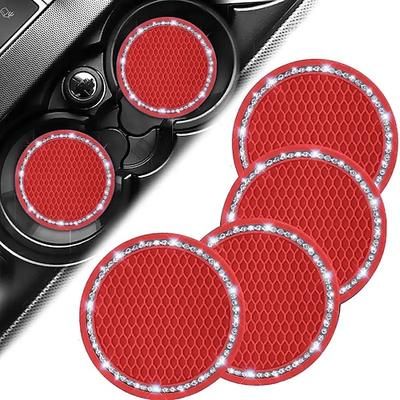 Tappetini portabicchieri universali da 4 pezzi per auto, accessori interni antiscivolo in morbido cristallo diamantato, sottobicchieri organizer per bevande, pratica decorazione per auto