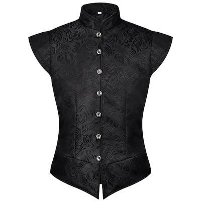 Rococò Vittoriano Rinascimento Gilet Principe Nobile Jacquard Costume Per uomo Halloween Carnevale Performance LARP Fiera Rinascimentale Adulti Gilet