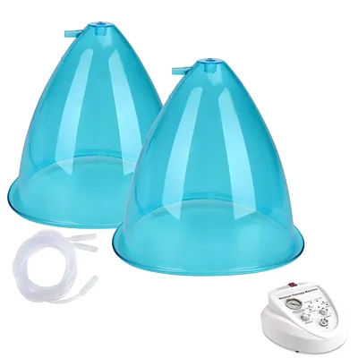 2PCS Vacuum Therapy Machine Accessories Cupping Cup Set Back Body Scraping Shape Massager Cups （Not Including Machine)