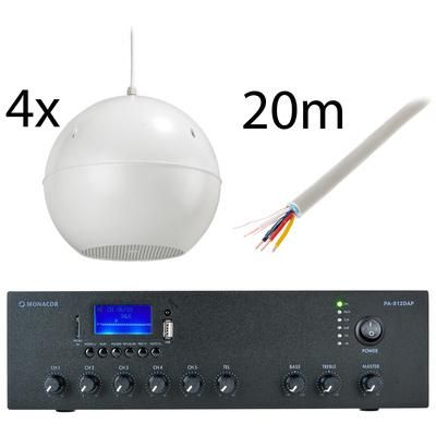 Monacor 4x EDL-420/WS PA-812DAP Bundle