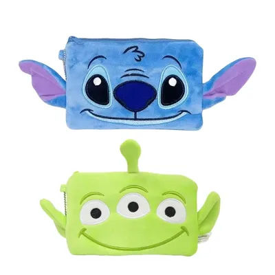 Lilo&Stitch Plush Makeup Bag Cartoon Stitch Wallet Cosmetic Bag Washing Bag Pencil Case Girl Mini Storage Phone Bags Gift
