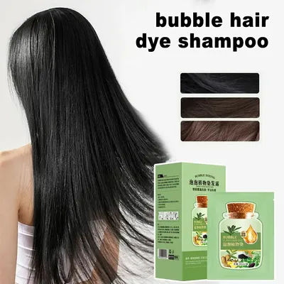 30ml*10pcs Of Bubble Pure Plant Extract For Grey Hair Color Bubble Dye/diy Hair Coloring Shampoo