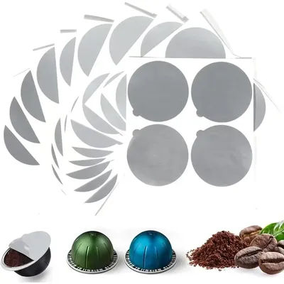 Couvercles adhésifs en aluminium, autocollants de remplissage jetables vides pour Capsules Nespresso Vertuo, dosette de café, couverture réutilisable