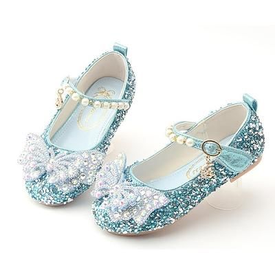 Frozen, favola, principessa Elsa, scarpe Mary Jane, ragazze, film, cosplay, paillettes, Halloween, argento, rosa, blu, scarpe, carnevale, mascherata, poliestere, plastica, costumi