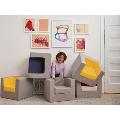 Monte Design Cubino Chair - Nordic Grey / Petal Pink