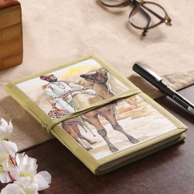 'Indian-Made 48-Page Handmade Journal with Classic Scene'