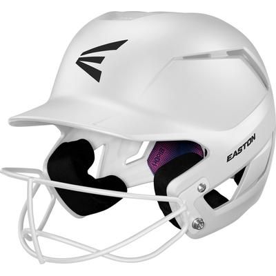 Easton Z50 Matte Batting Helmet with Softball Mask White