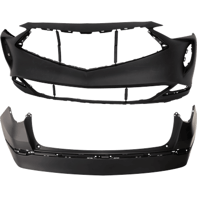 Replacement Bumper Cover Primed, Front & Rear, 1-year unlimited-mileage warranty SET-RA01030048PQ