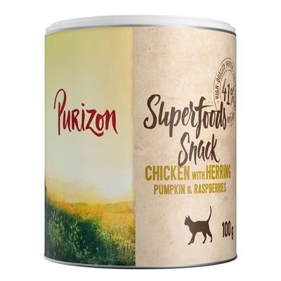 100g Chicken with Herring Pumpkin & Raspberries Superfoods Snacks Purizon Cat Snacks