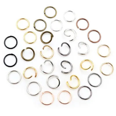 200pcs 3/4/5/6/7/8/10mm Metal DIY Jewelry Findings Closed/Open Single Loops Jump Rings & Split Ring for jewelry making