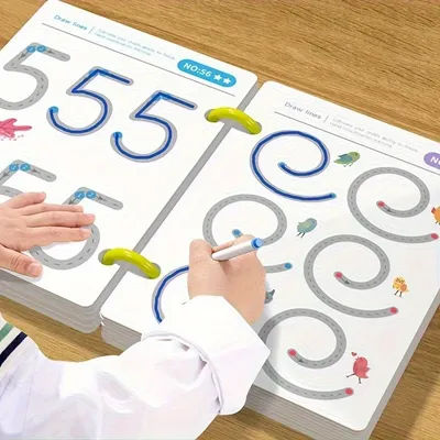 32 page reusable magic practice notebook set | Whole brain development training, pen control training | Learning writing skills