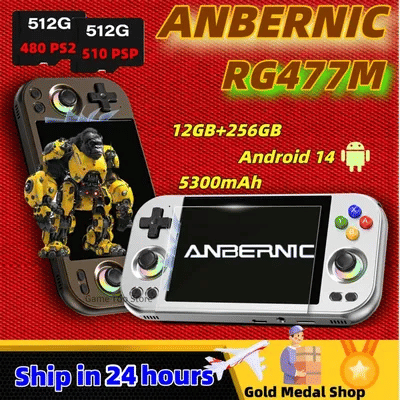 ANBERNIC RG 477M Handheld Game Console Android 14 4.7" LTPS In-Cell Multi-touch Screen Video Gaming Player Al Assistant RG477M