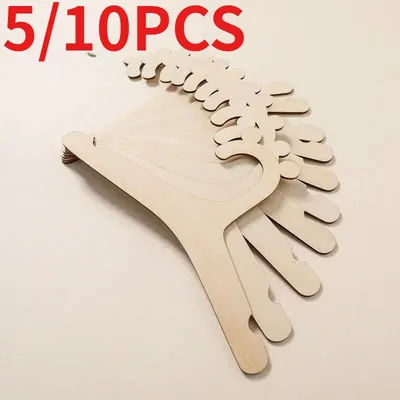 5/10pcs Baby Clothes Rack Cute Bear Wooden Children Clothing Hanger Home Girl Princess Room Nursery Decor for Kids Present