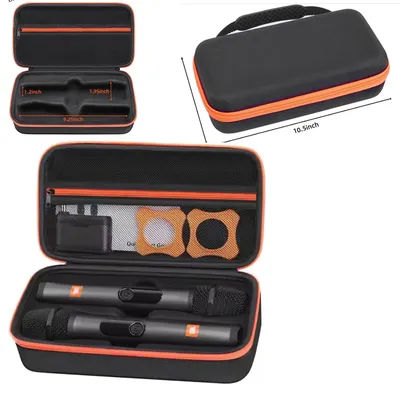 Microphone Case for JBL PartyBox Wireless Mic Carrying Case Handheld Dual Mic Travel Case Microphone Protable Storage Bag