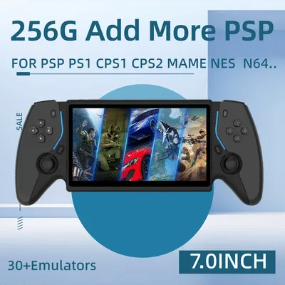 Portable Pocket Video Player PX Pro 256G Games 7.0-inch IPS Screen open-source Built in 30+Emulators for ARC CPS1 CPS2 CPS3