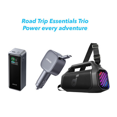 Soundcore Boom 2 Plus +Anker 165W Laptop Power Bank +Anker USB-C Car Charger